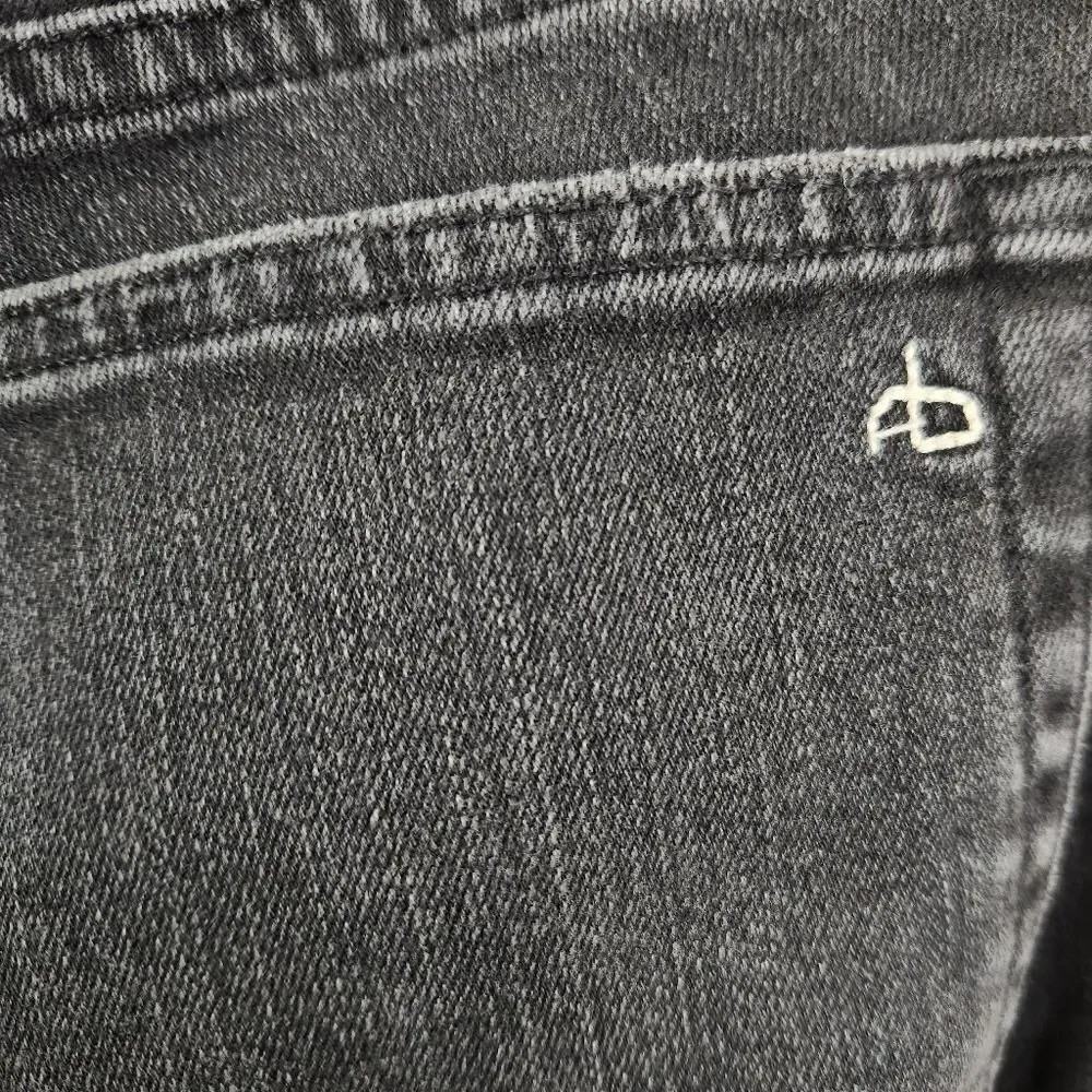 rag & bone Mens Standard Issue Fit 1 Skinny Leg Distressed Full Button Jeans 34